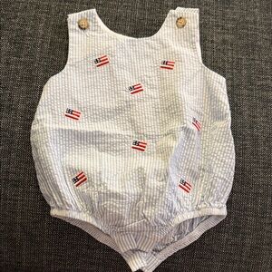 Starting Out Blue and White Striped One Piece